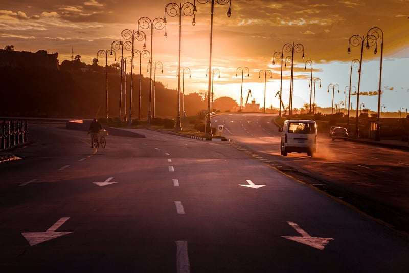 Car driving on a road